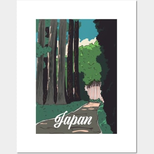 Vintage Japanese Forest Posters and Art